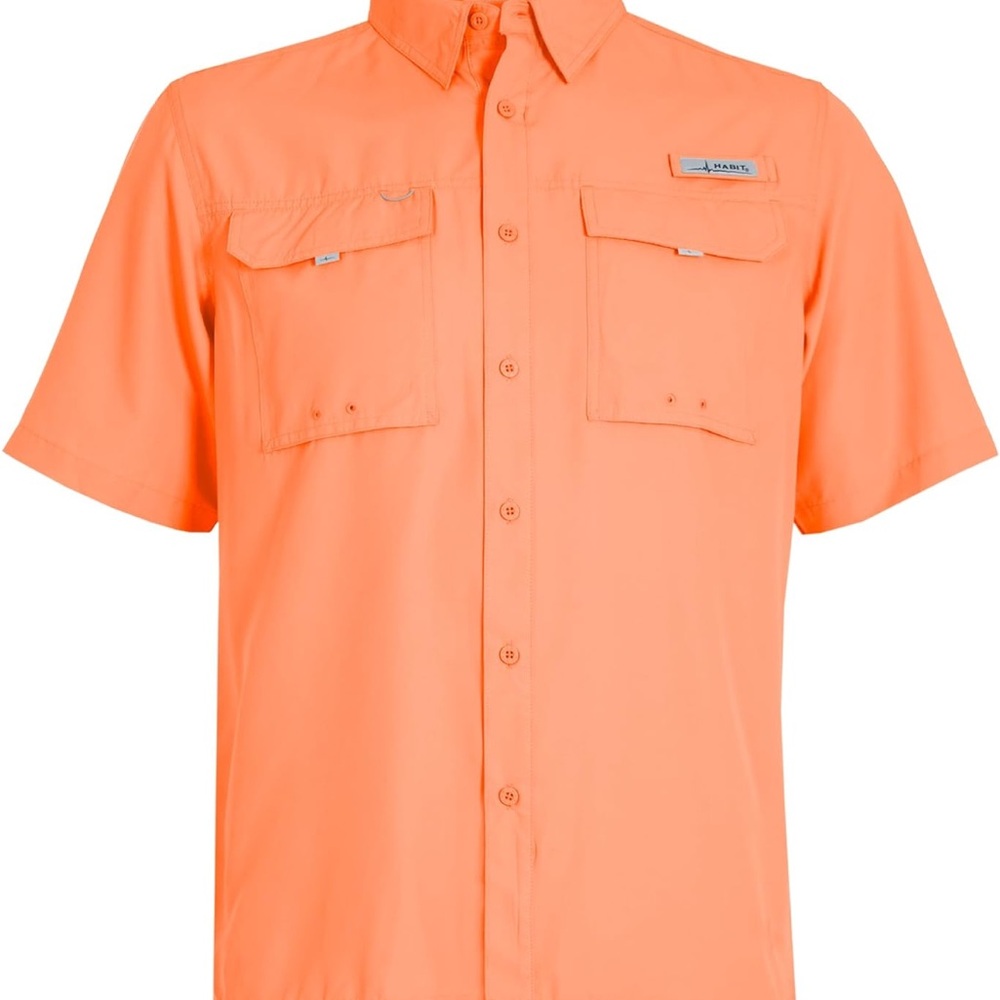 Habit Men's Mountain Short Sleeve River Guide Fishing Shirt UPF40+ UV Protection